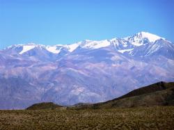 Les Andes à côté de l'Aconcagua